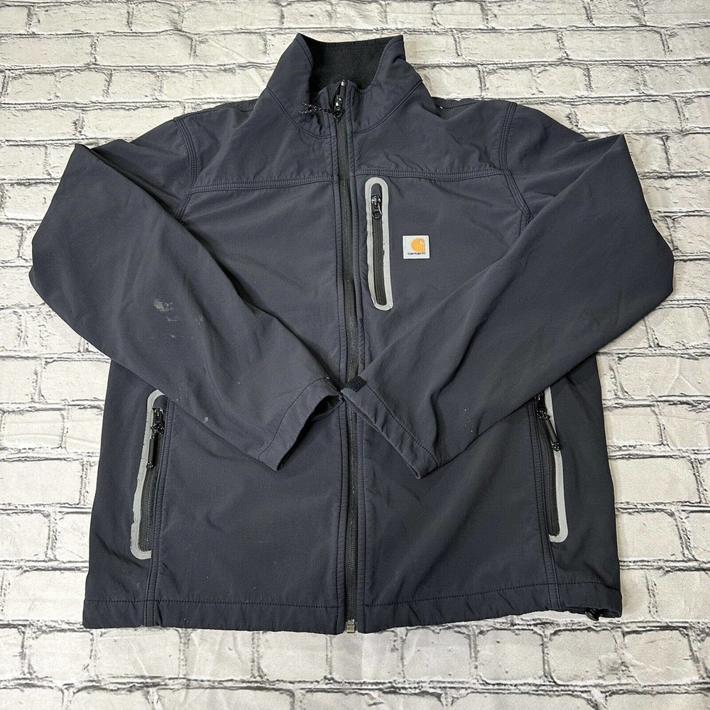 Carhartt Denwood Jacket Fleece Lined Soft Shell 101739 001 Black Size Medium